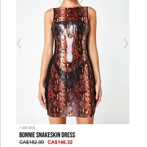 I AM GIA snakeskin dress